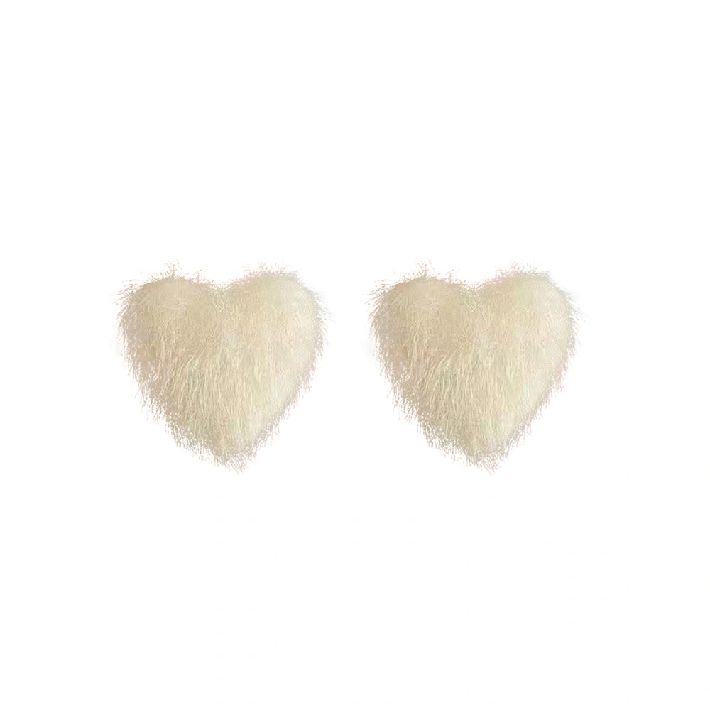 Women Plush Stud Earrings Lightweight Cute Fluffy Fuzzy Earrings