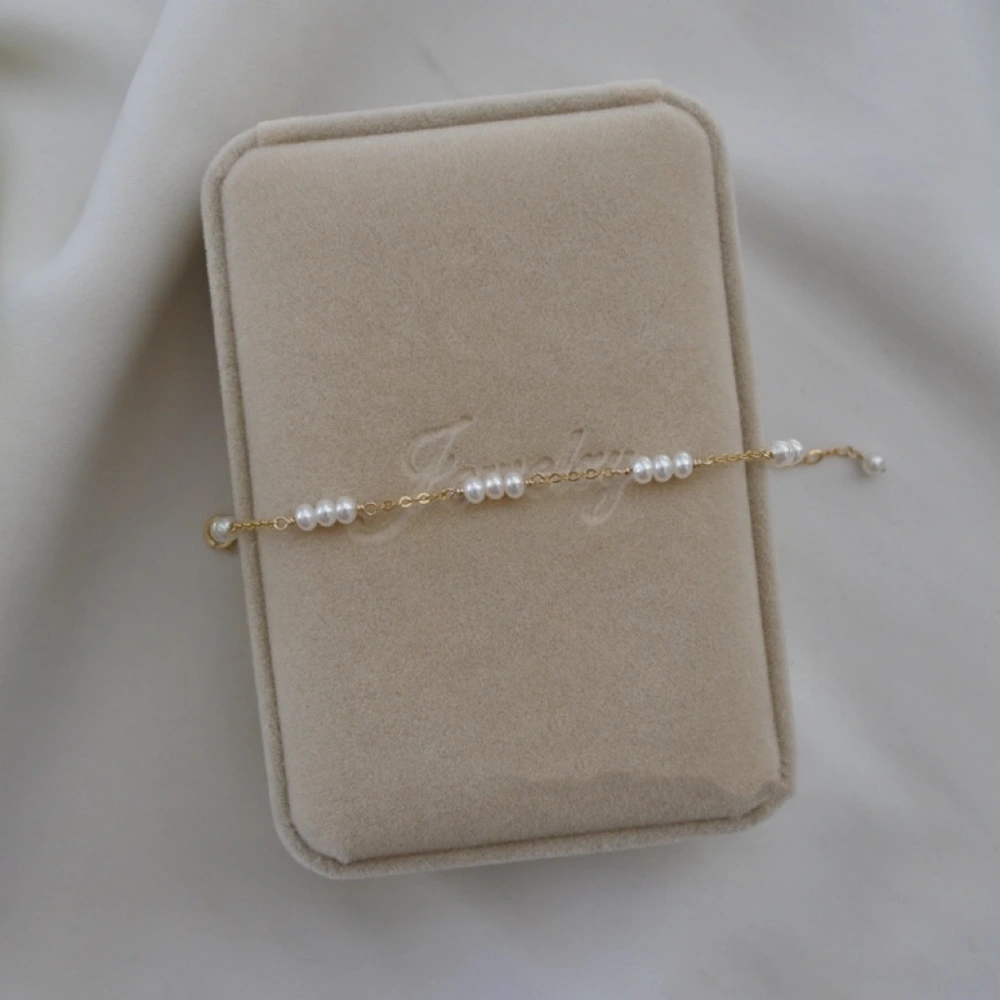 Aurora Natural Freshwater Pearl Silver Plated 18 Gold Bracelet