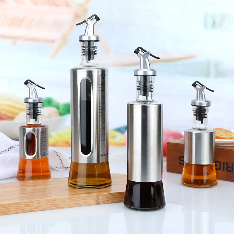 Kitchen Storage Bottle Cooking Oil Vinegar Seasoning Bottle Glass