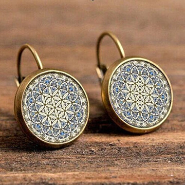 Retro Bohemian Ethnic Style SUNFLOWER Earrings French Style