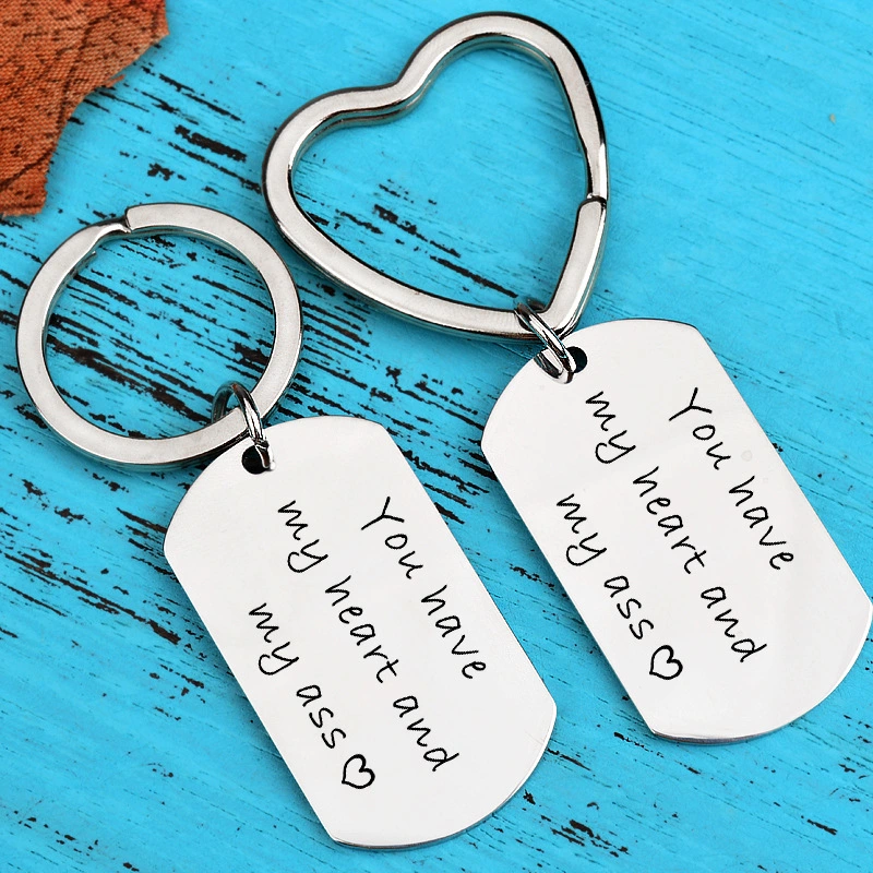 Couple Holiday Gift Keychain Wholesale Custom Lettering