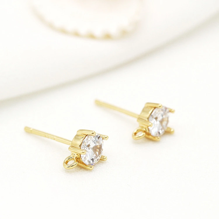 Silver Needle Fine Zircon-embedded Earrings Accessories