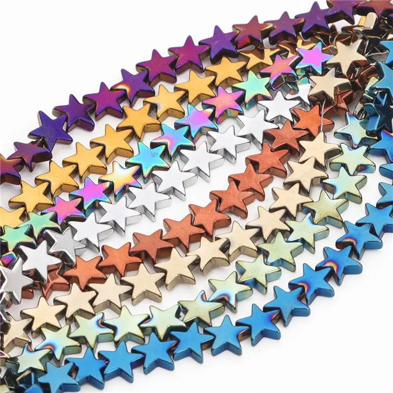 Nano-plated Black Gall Five-pointed Star Beaded Handmade Diy Accessories