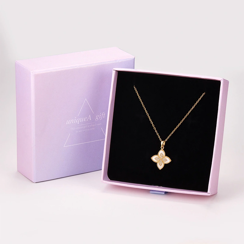 Women's Diamond Clover Necklace Fashionable All-matching Temperament Clavicle Chain