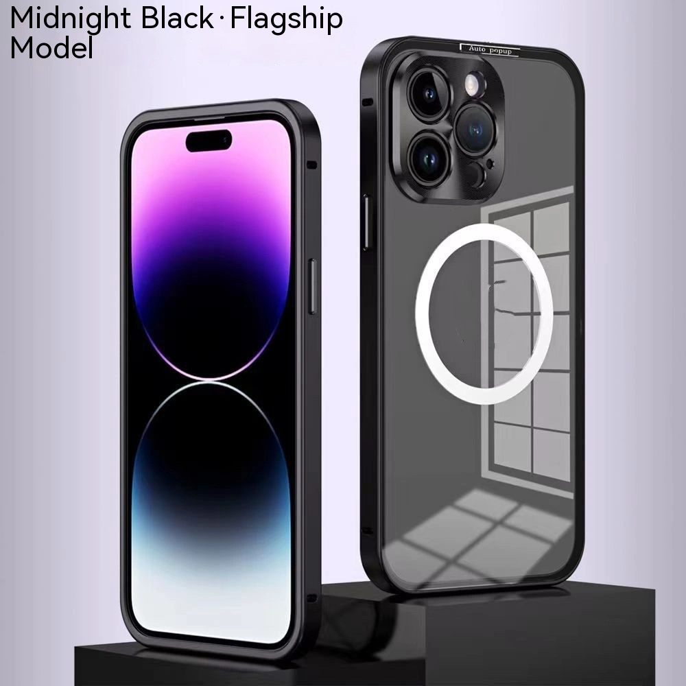 Metal Frame Phone Case Magnetic Spring Fastener Protective Case