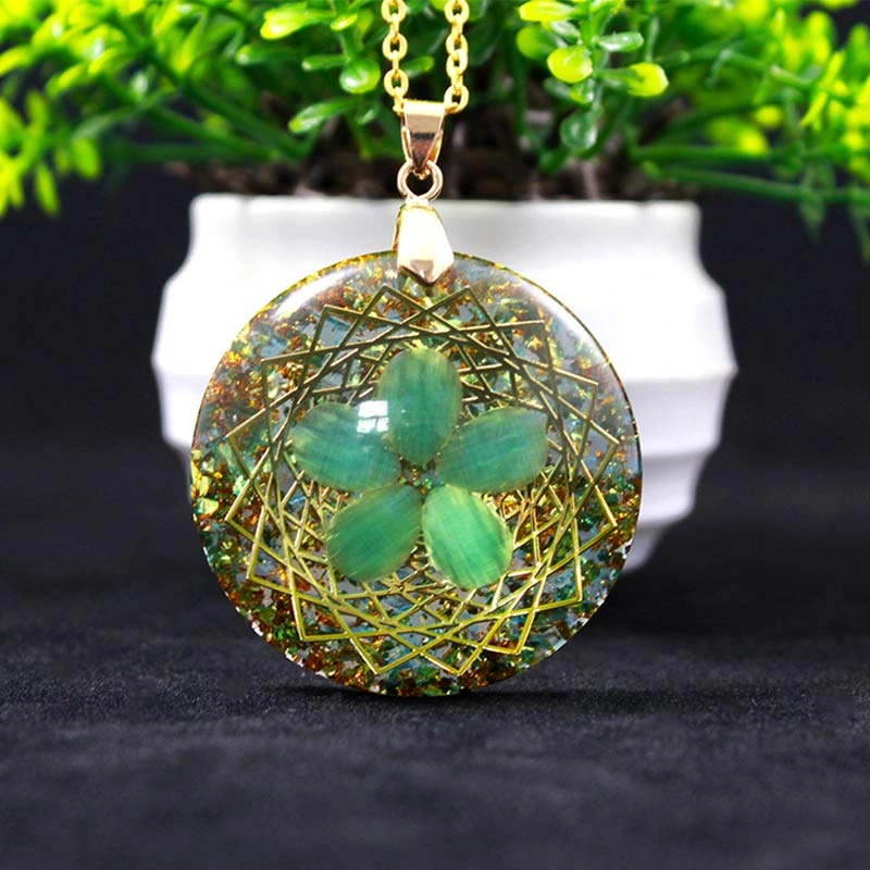 Resin Epoxy Crystal Round Pendant