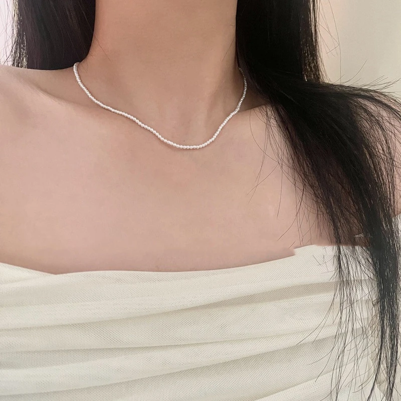 Women's Minimalist Rice Bead Necklace