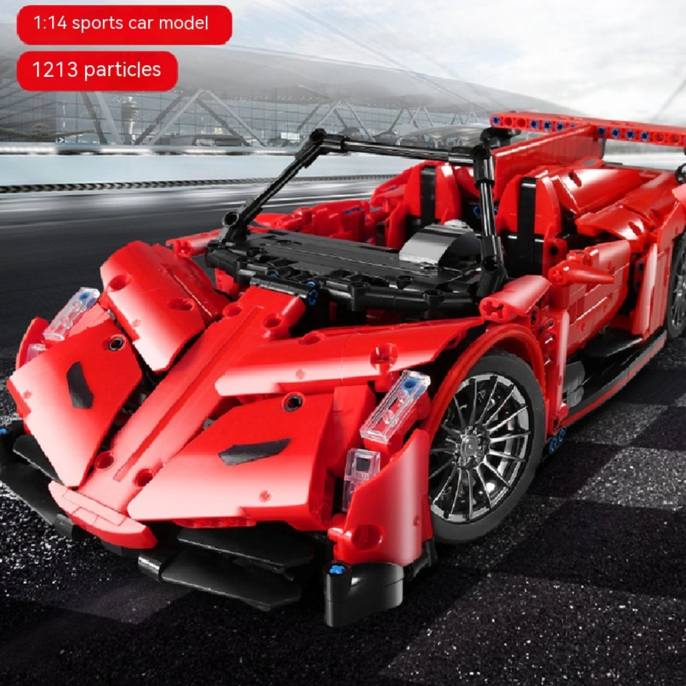 Plastic Building Blocks Simulation Assembling Puzzle Sports Car Racing Model