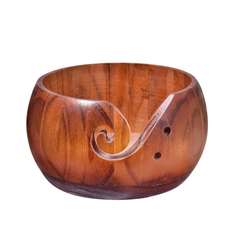 Wooden Bowl Household Wool Storage Bowl