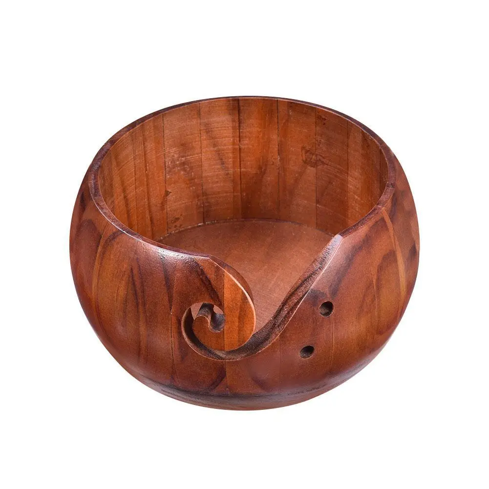 Wooden Bowl Household Wool Storage Bowl
