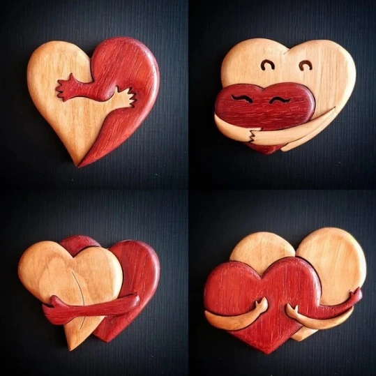 Valentine's Day Wooden Love Artware Decorations Ornaments