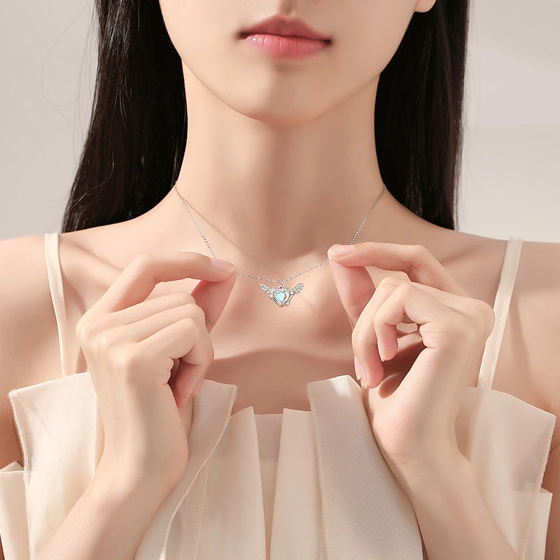 Ins Color Zircon Heart-shape Lock