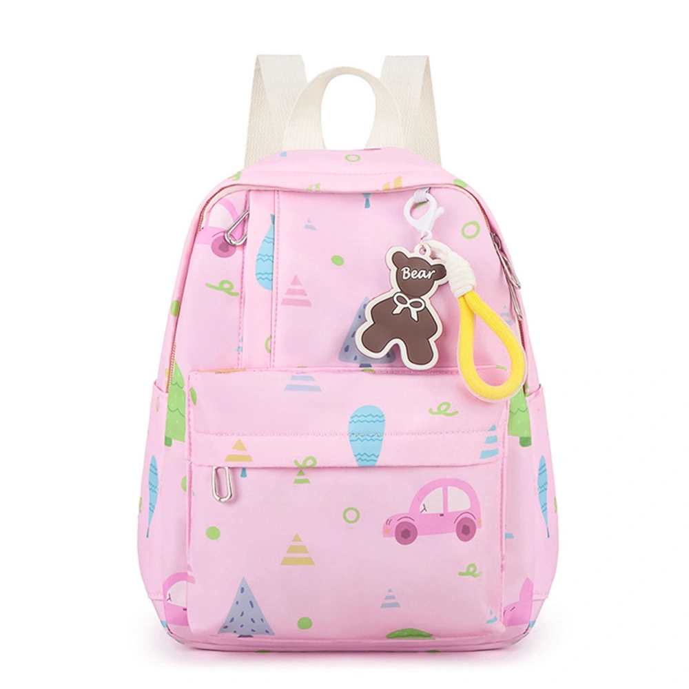 Kids Cartoon Backpack, Tree/Car Print Large Capacity School Bag