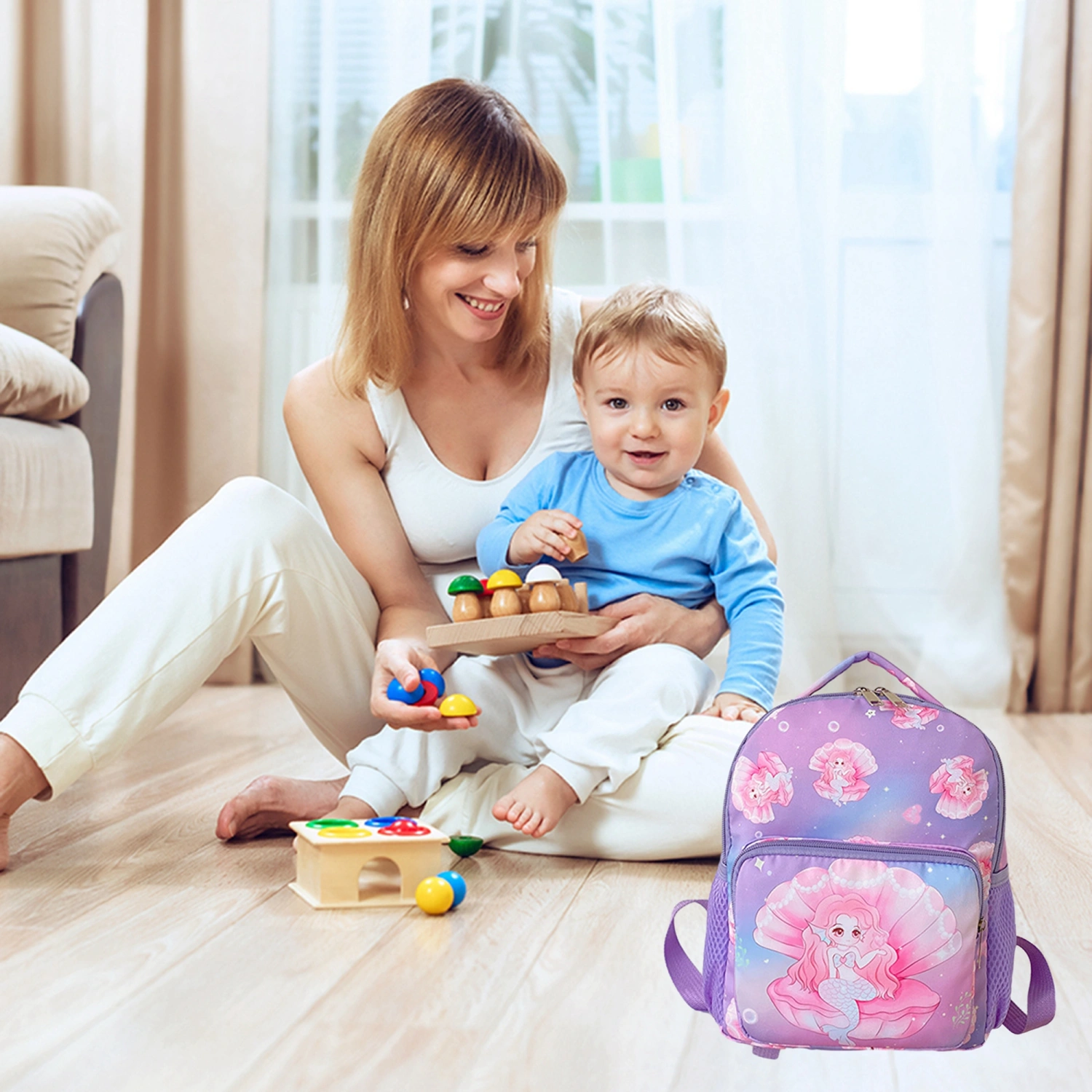 Toddler Girl Mermaid Backpack Cute Bookbag Daypack Preschool Backpack