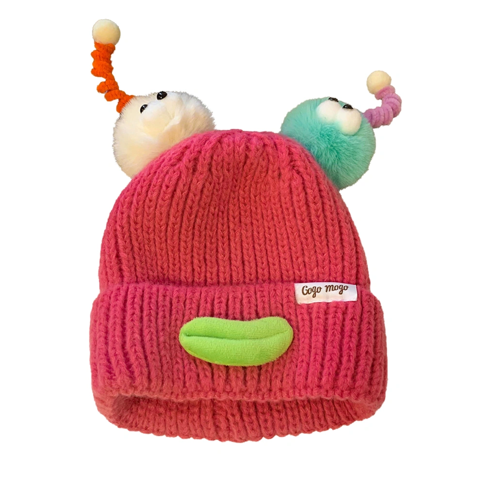 Women Funny Hat Cute Cartoon Winter Knitted Beanies Soft Warm Caps