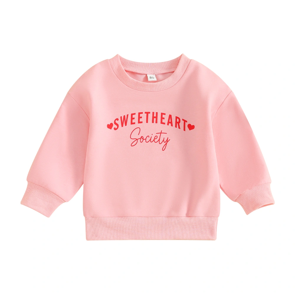 Tollder’s Long Sleeve Crew Neck Letter Print Valentine Sweatshirt