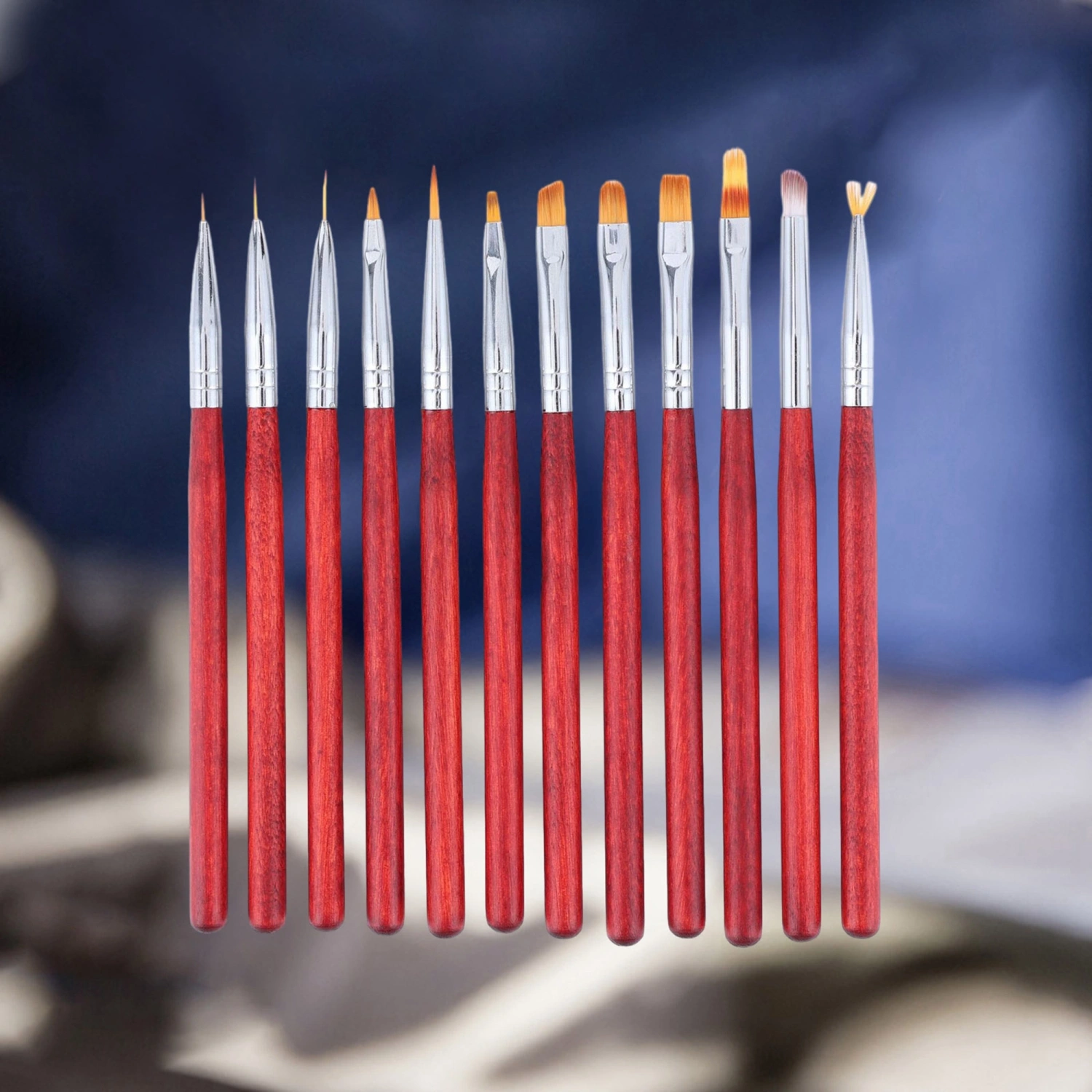 Nail Art Brushes 12Pcs Nail Design Tools Nail Painting Liner Brushes