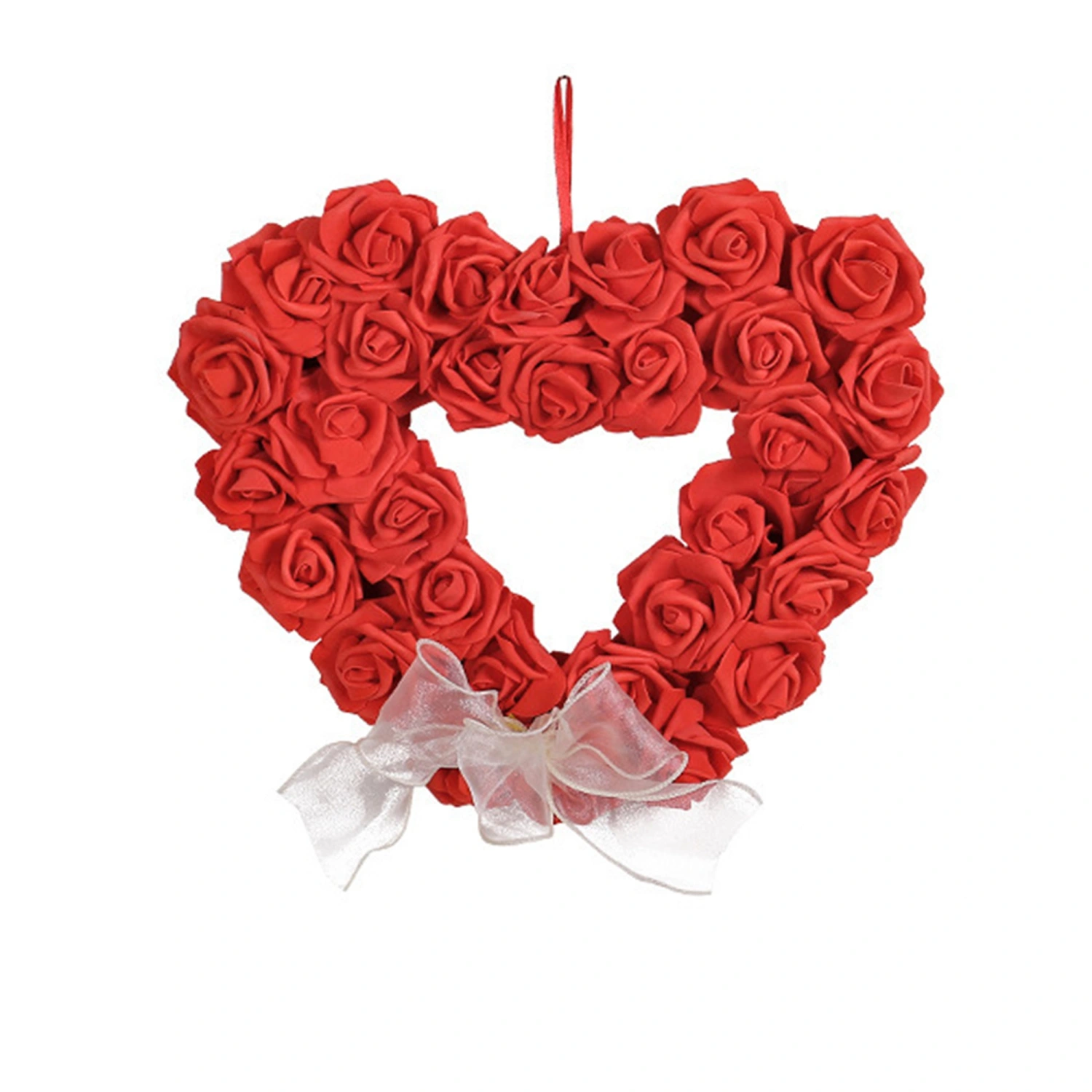 Valentine's Day Heart Wreaths Artificial Flowers Hanging Ornament