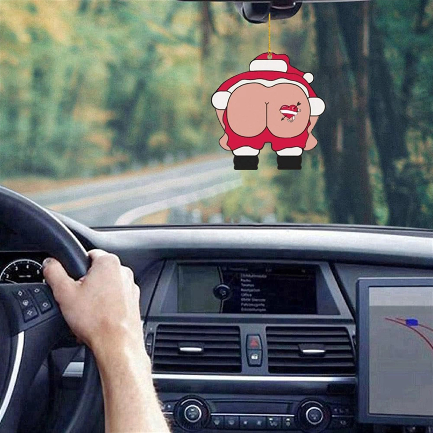 Santa Claus Decorative Hanging Ornament for Cars Christmas Tree Decor