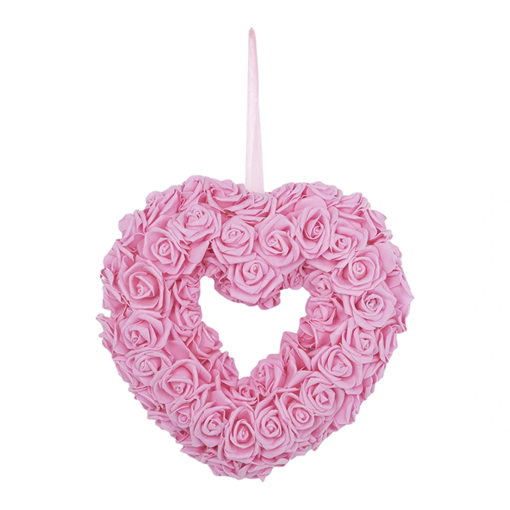 Valentine’s Day 3D Rose Heart Garland Hanging Decor for Wedding Party