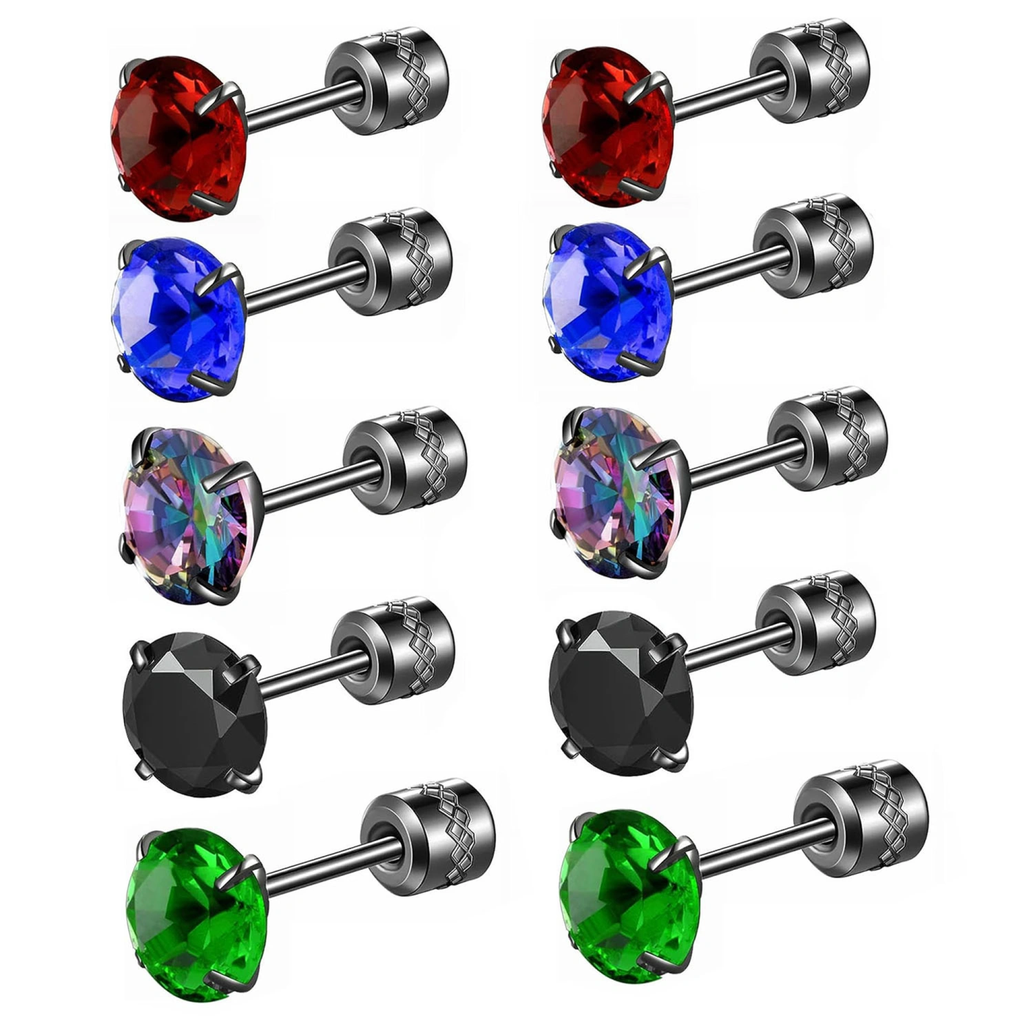 Women's Diamond Stud Earrings for Multiple Piercing,Cartilage