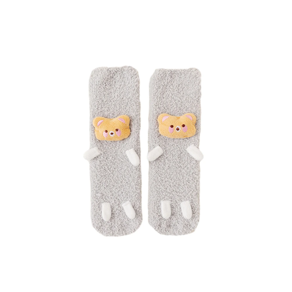 Baby Cute Animal Soft Warm Cozy Socks Anti Skid Grippy Fluffy Socks