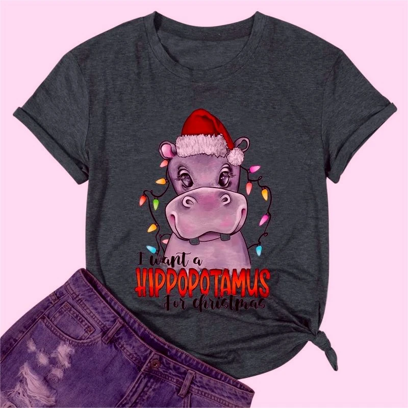 Zinc Christmas Printed Colored Cotton T-shirt