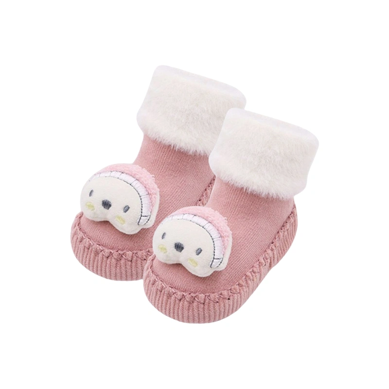 Baby Girls Boys Winter Warm Anti-slip Animal Doll Holiday Socks Shoes