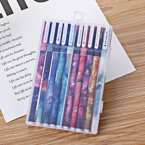 Study Office Stationery 10 PCs Boxed Gel Pen