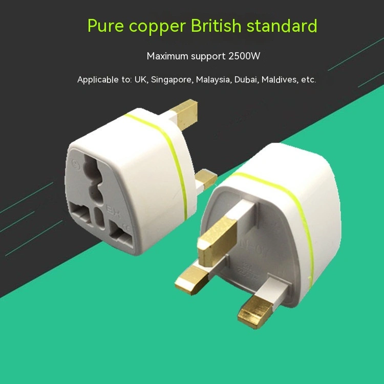 Pure Copper British Standard Conversion Plug BS Power Supply Adapter