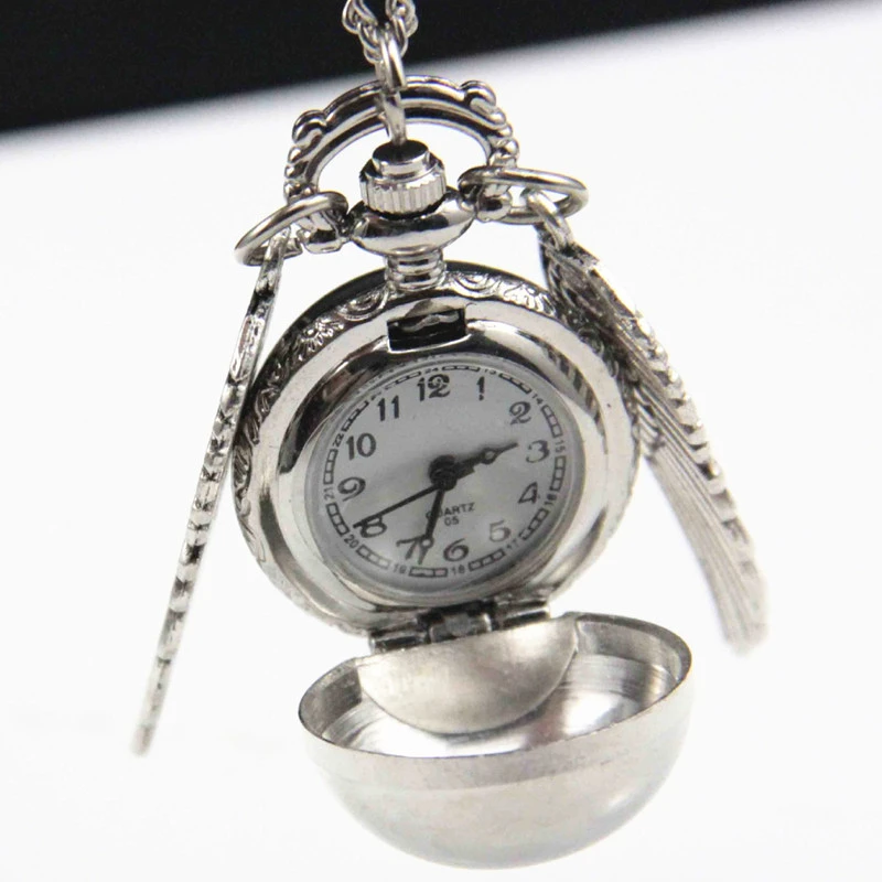 Harry Potter Snitch Quidditch Necklace Pocket Watch Retro Flip Spherical Pocket Watch Ornament