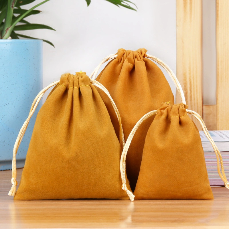 Flannel Bag Jewelry Packaging Drawstring Drawstring Pocket