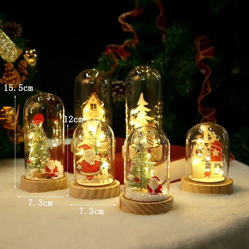 Mini Christmas Micro Landscape Wooden Glass