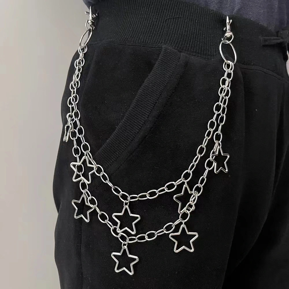 Ornament Hollow Pentagram Pendant Bag Chain Simple Fashion Multi-layer Accessories