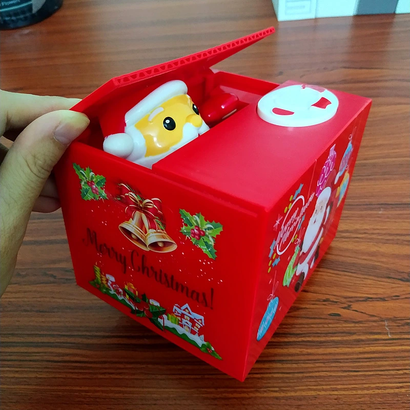 Money Stealing Santa Claus Coin Bank Children's Cartoon Music Tide Play Savings Bank Blind Box