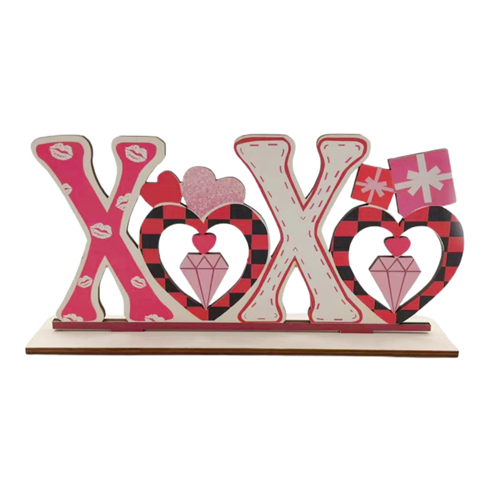 Valentines Day Tiered Tray Decor Letters Heart Wooden Sign Party Favor