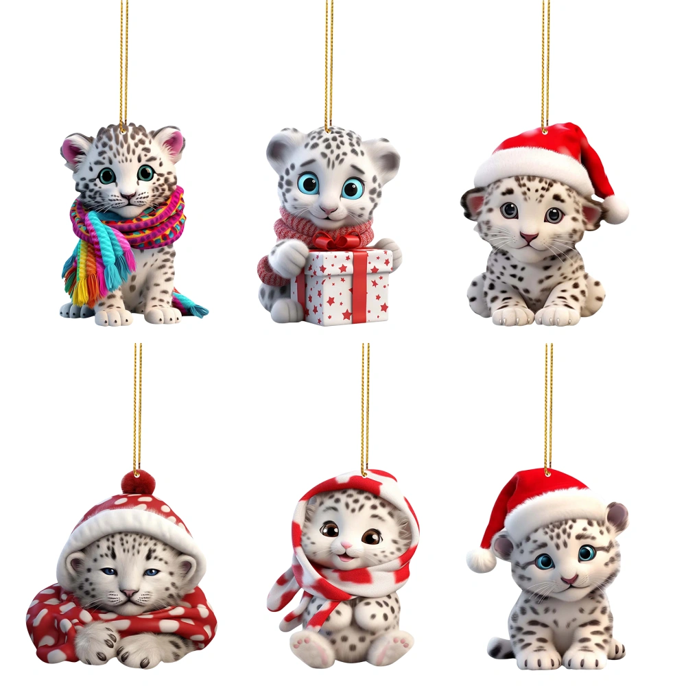 Christmas Tree Ornaments Cute Baby Tiger Hanging Decorations