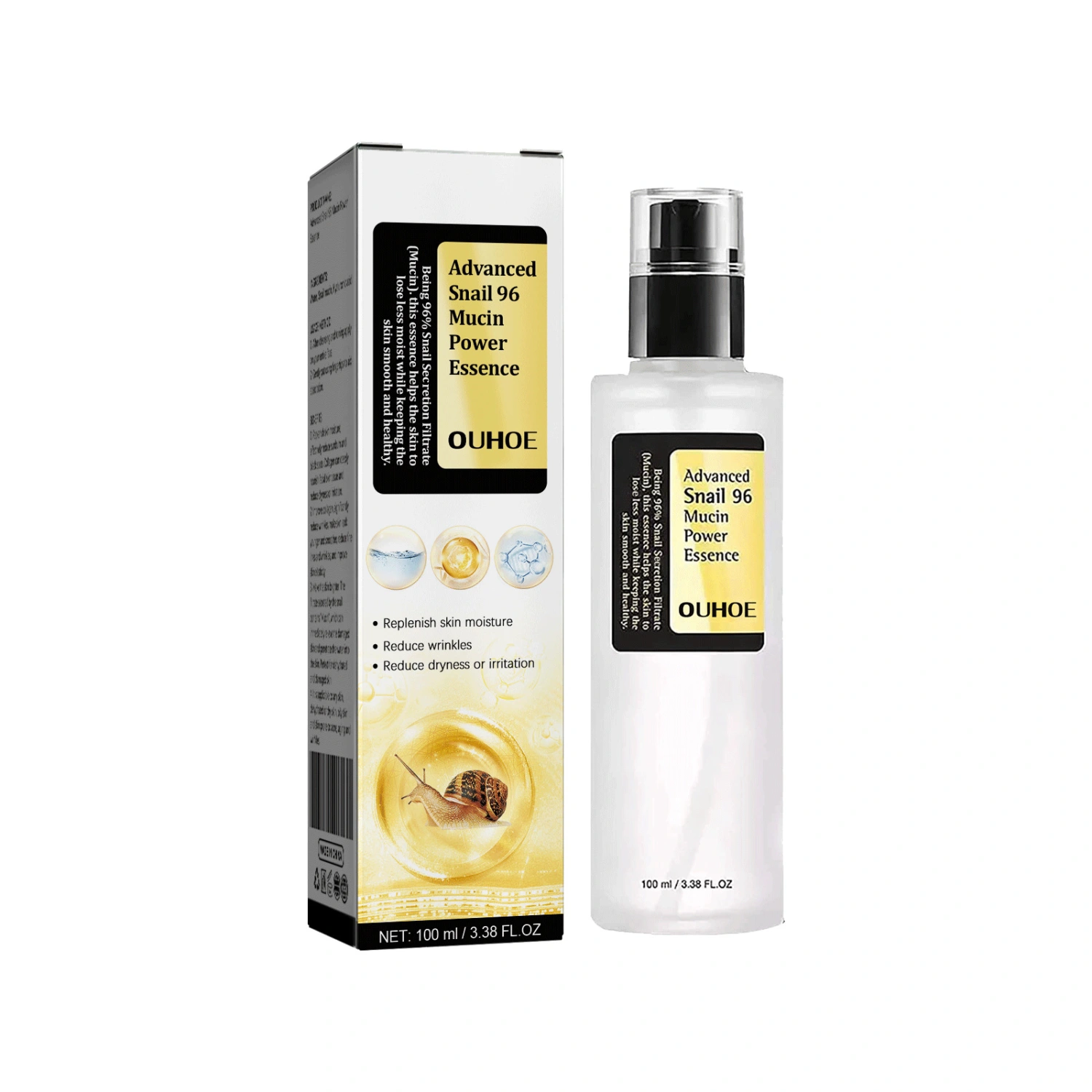 Snail Essence Advanced Snail Mucin Essence Moisturizer for Hydrating