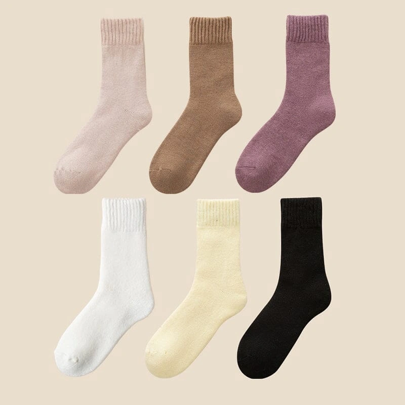 Women's Maternity Socks Autumn And Winter Fleece-lined Thickened Sleep Warm Wool Floor Mid-calf Cashmere Towel Terry-loop Hosiery