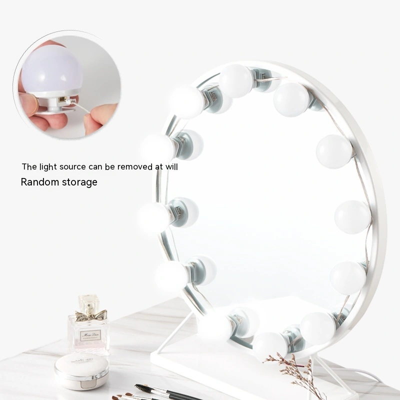 USB Mirror Front Makeup Light Three-color Dimming