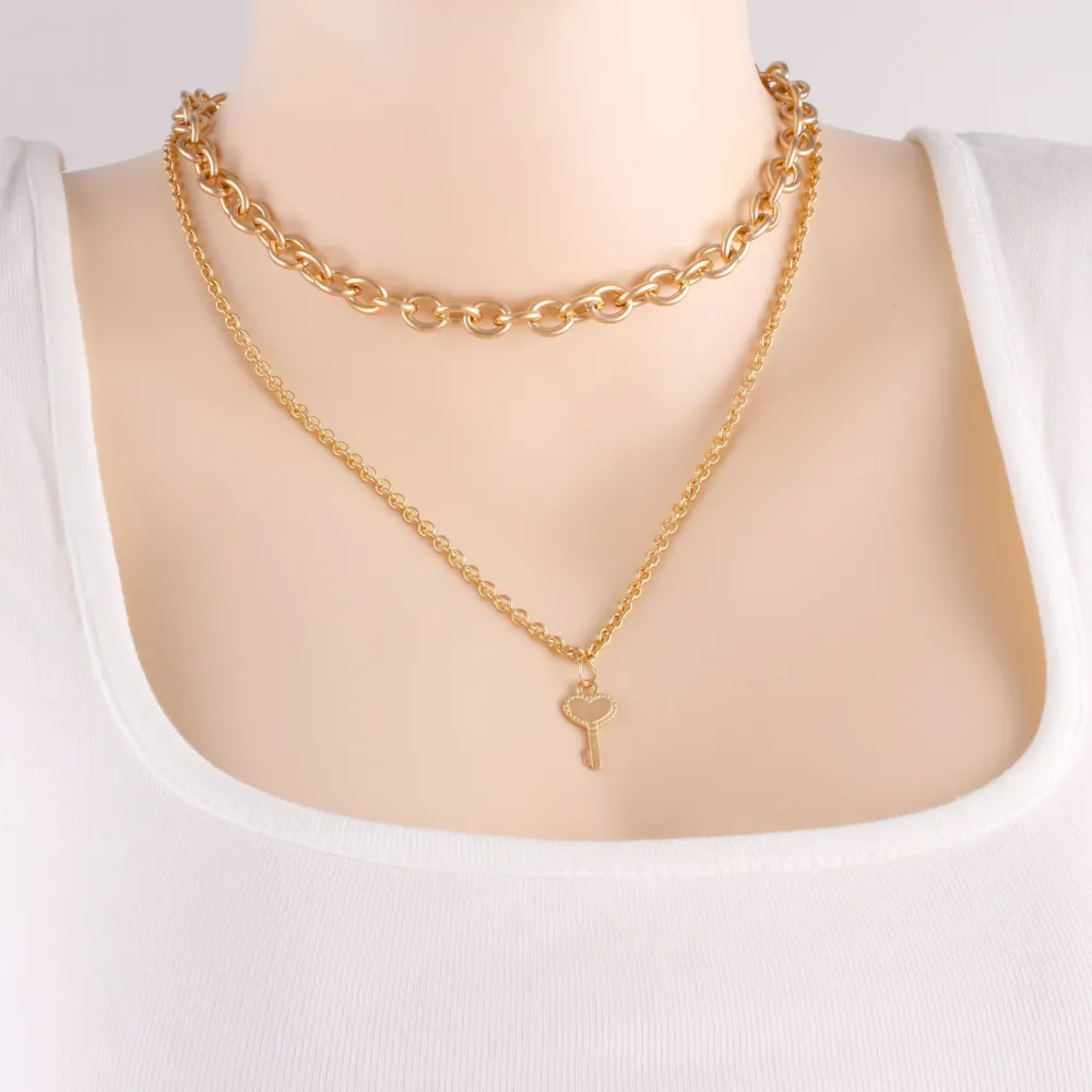 Double-layer Twin Necklace Women's All-match Bear