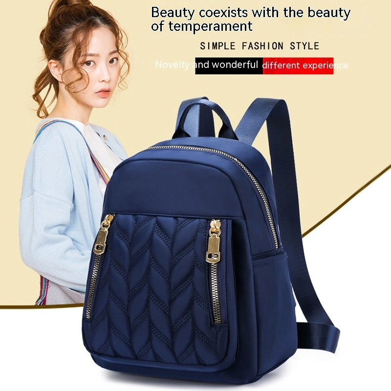 Fashion Women's Backpack Simple Rhombus Trendy Solid Color