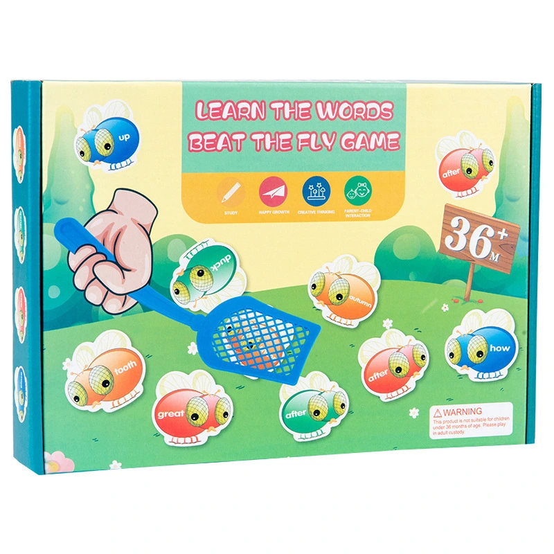 Crazy Flying Shooting Game Exclusive Children's Fun English Study Card