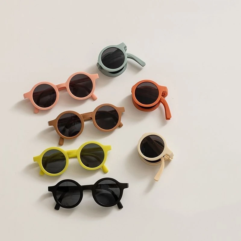 Foldable Morandi Color Children's Sunglasses