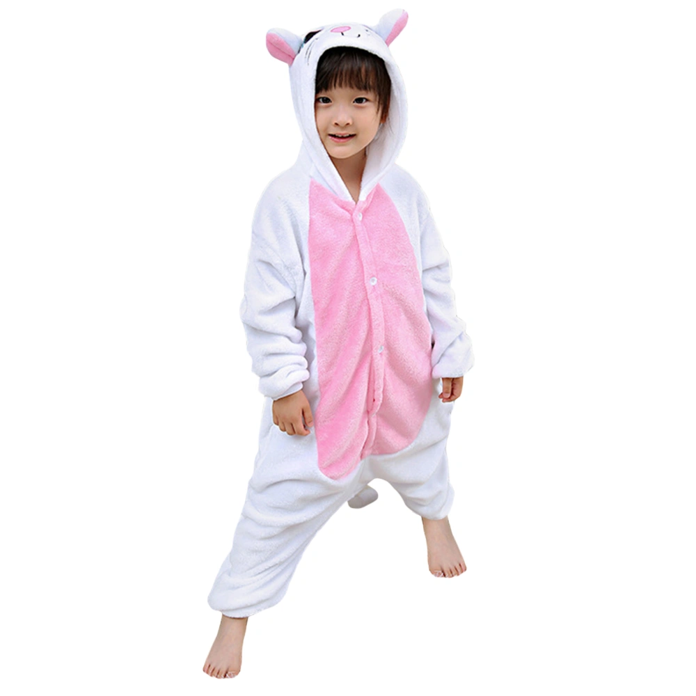 Christmas Cartoon Cat Costume for Kids Long Sleeve Jumpsuits Pajamas