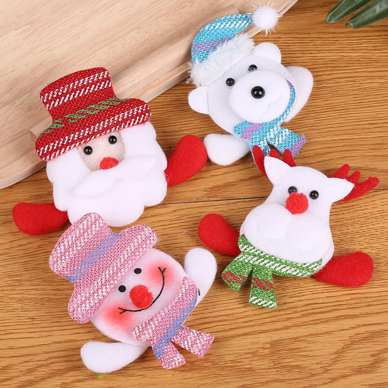 Christmas Luminous Brooch Cartoon Badge Ornament