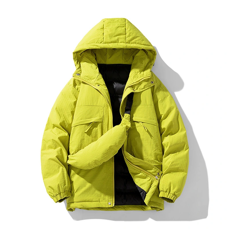 Men's Winter New Fashion Brand Pu Shuai Hooded Warm Down Cotton Jacket Baggy Coat