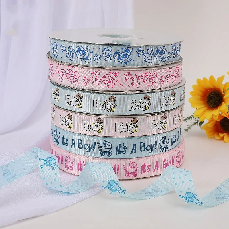 Colorful Baby Printed Ribbon DIY Baby Products Milk Bottle Packaging Tape