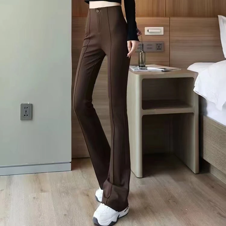 Women's Narrow-fit Suit Pants For Autumn And Winter