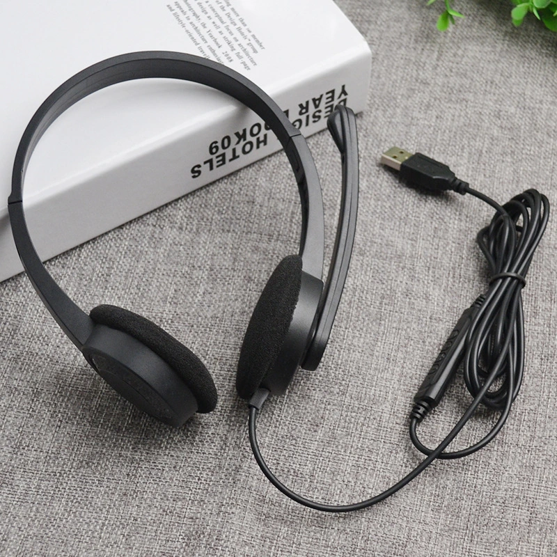 In Stock Computer USB E-sports Telephone Service Customer Service Game Headset Wired Music Voice